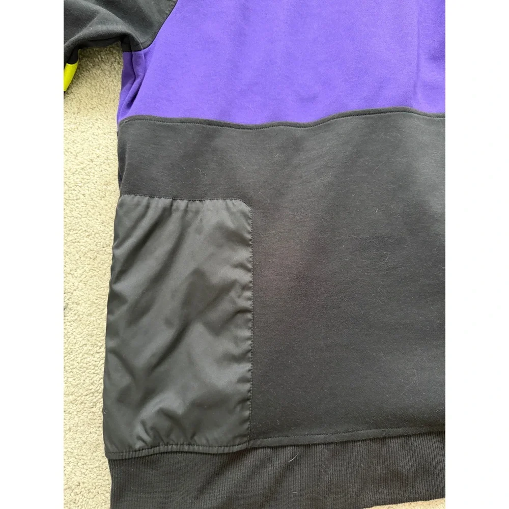 Nike Tottenham Hotspur Spurs Dri-FIT Hoodie Black Purple Volt Mens XL 1/4 Zip